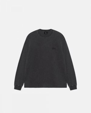 Hauts Stussy Basic Stock Ls Thermal Noir France | 32408-IYLP