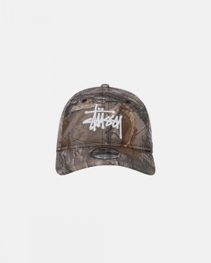 Strapback Hats Stussy New Era 9Twenty Basic Real Tree Edge France | 04837-FKOS