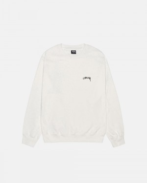 Sweats Stussy Smooth Stock Crew Pigment Dyed Blanche France | 48671-LXEI