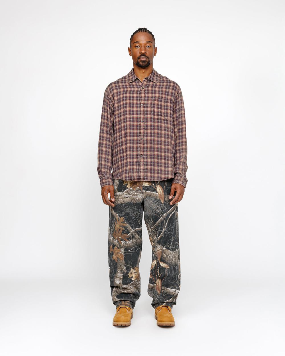 Chemise Stussy Matthew Printed Plaid Violette  France |  52917-ZFBK