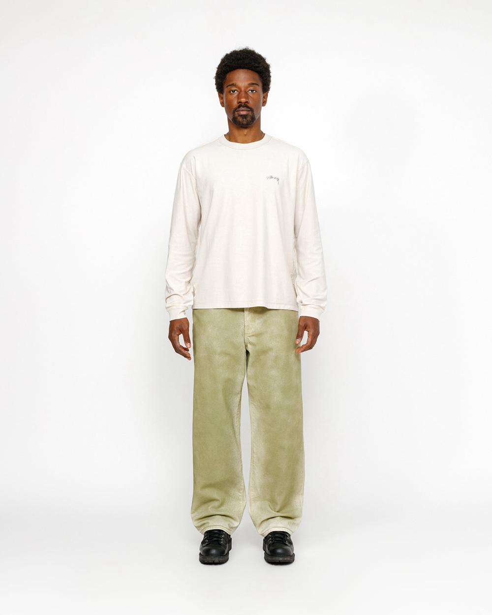 Jean Stussy Big Ol' Spray Dye Vert Olive  France |  76439-PINA
