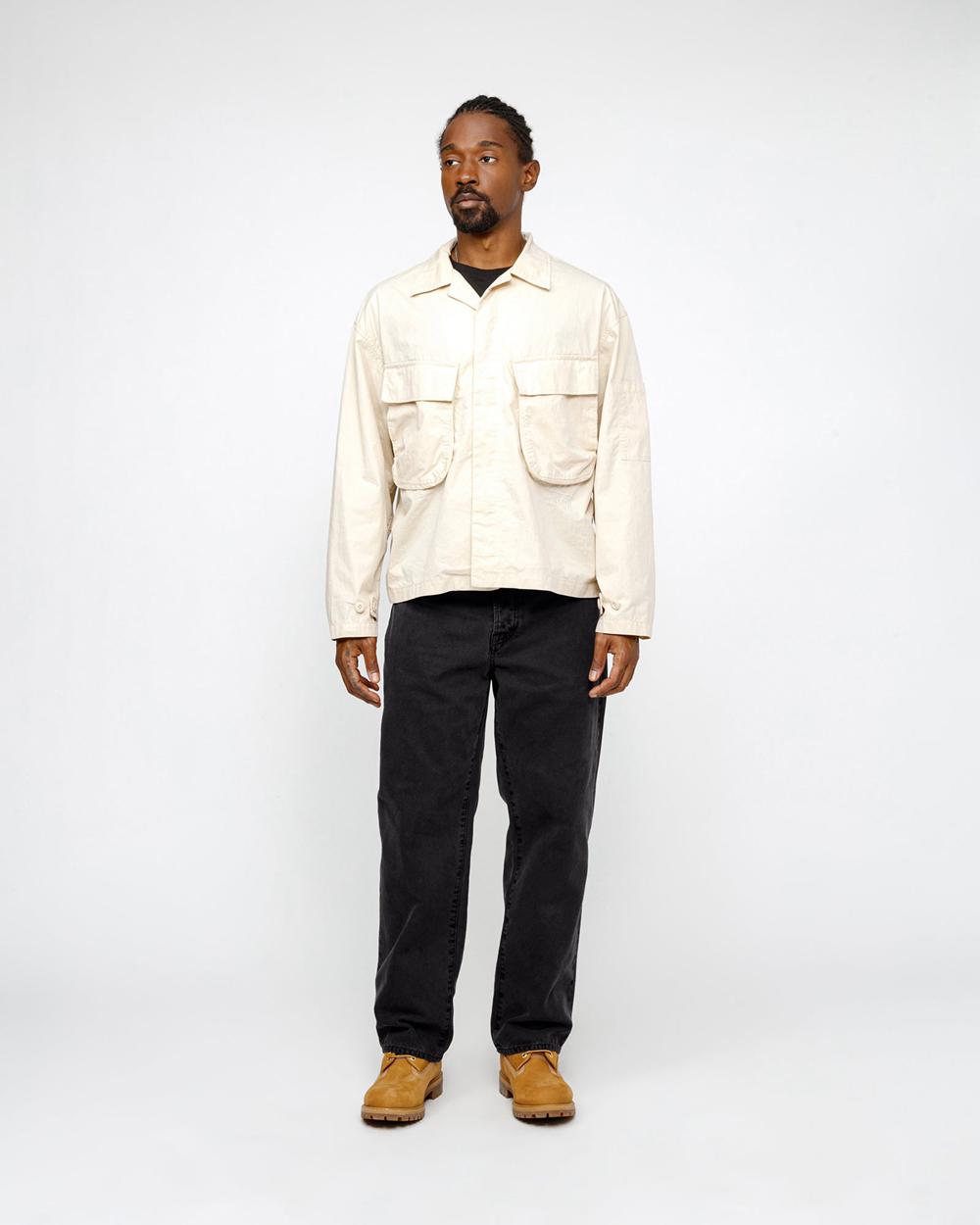 Jean Stussy Classic Washed Canvas Noir  France |  32817-UAQW