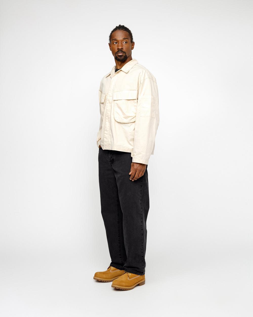 Jean Stussy Classic Washed Canvas Noir  France |  32817-UAQW