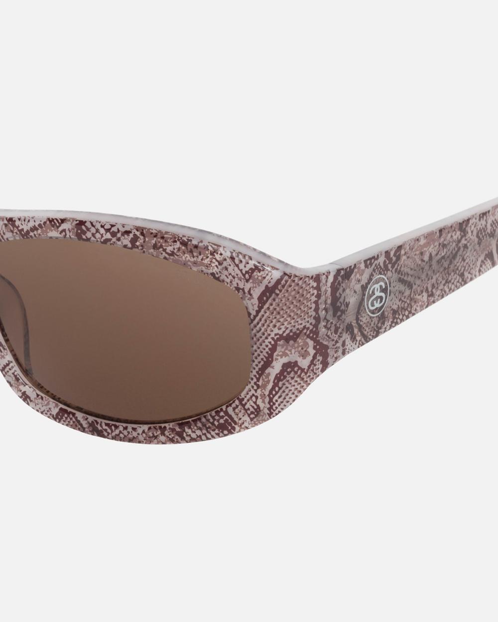 Lunette de Soleil Stussy Landon Serpent Couleur Chair Marron  France |  04628-MYCZ