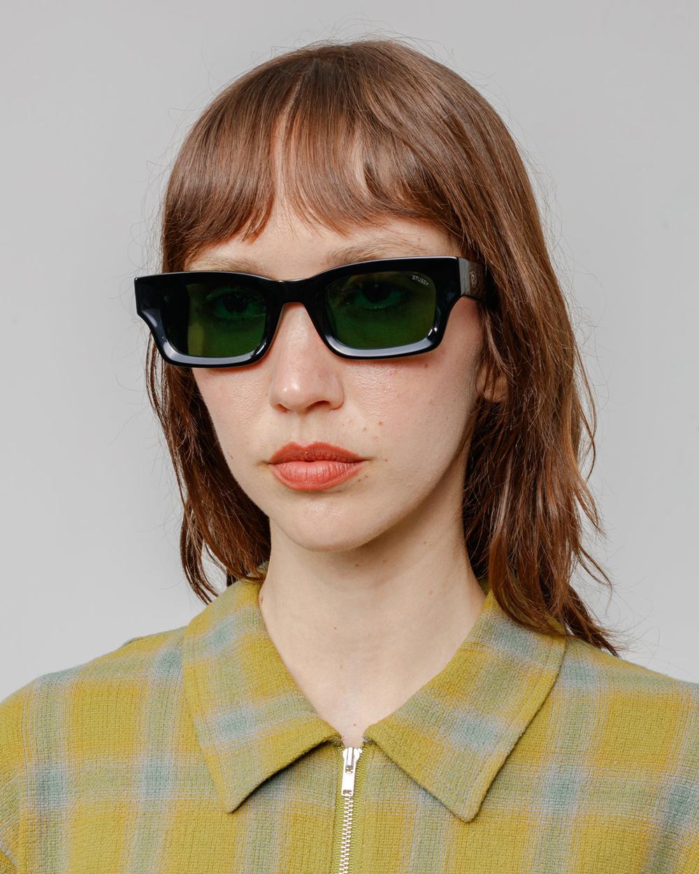 Lunette de Soleil Stussy Vincent Noir Vert  France |  34516-IFDR