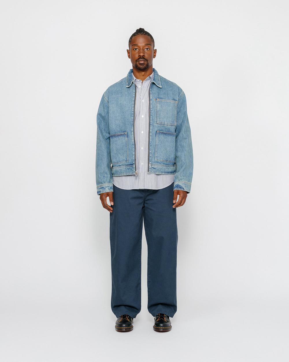 Pantalon Stussy Chino Work Bleu Marine  France |  16894-POVQ