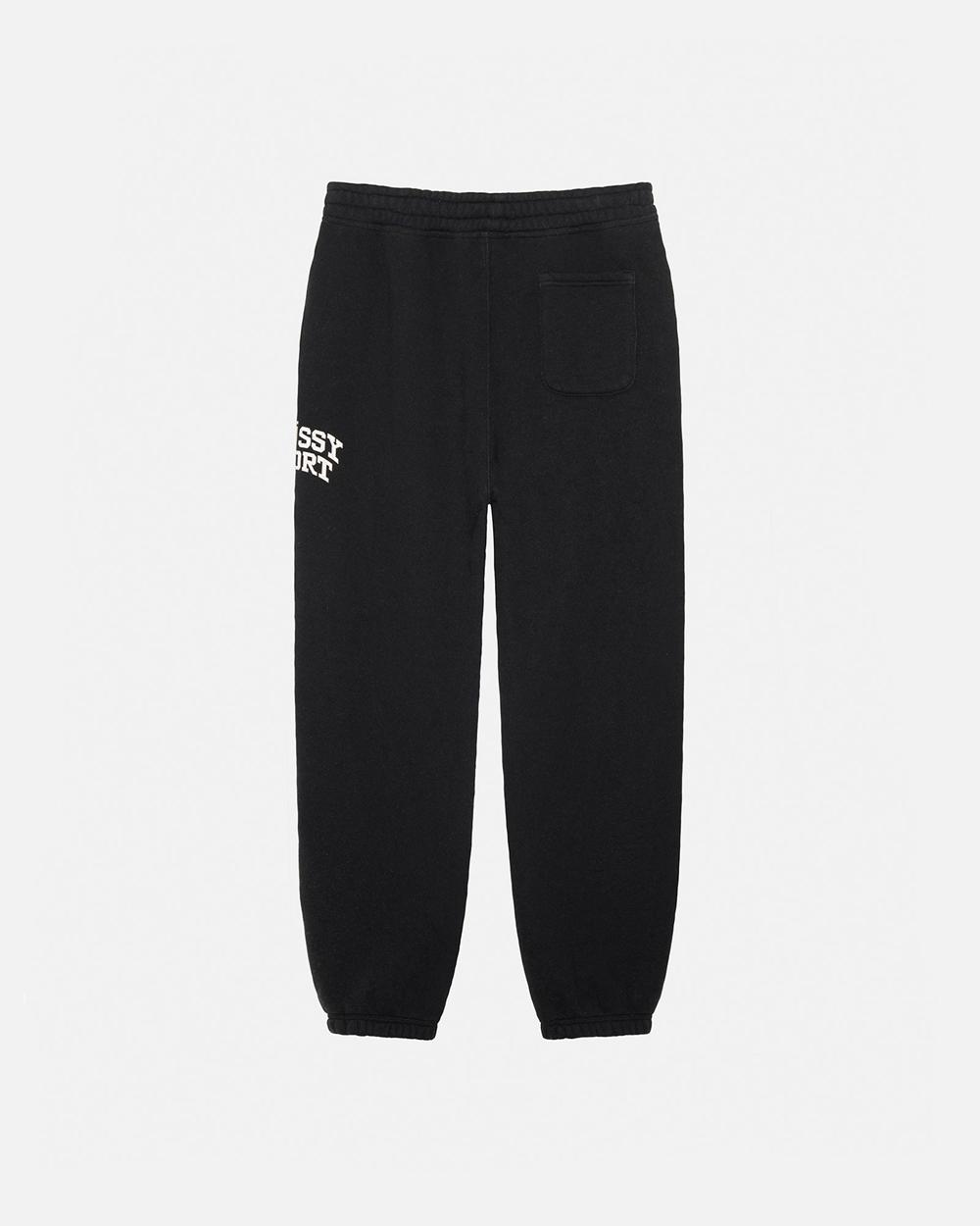 Pantalon Stussy Fleece Sport Crackle Noir  France |  83561-ACRO