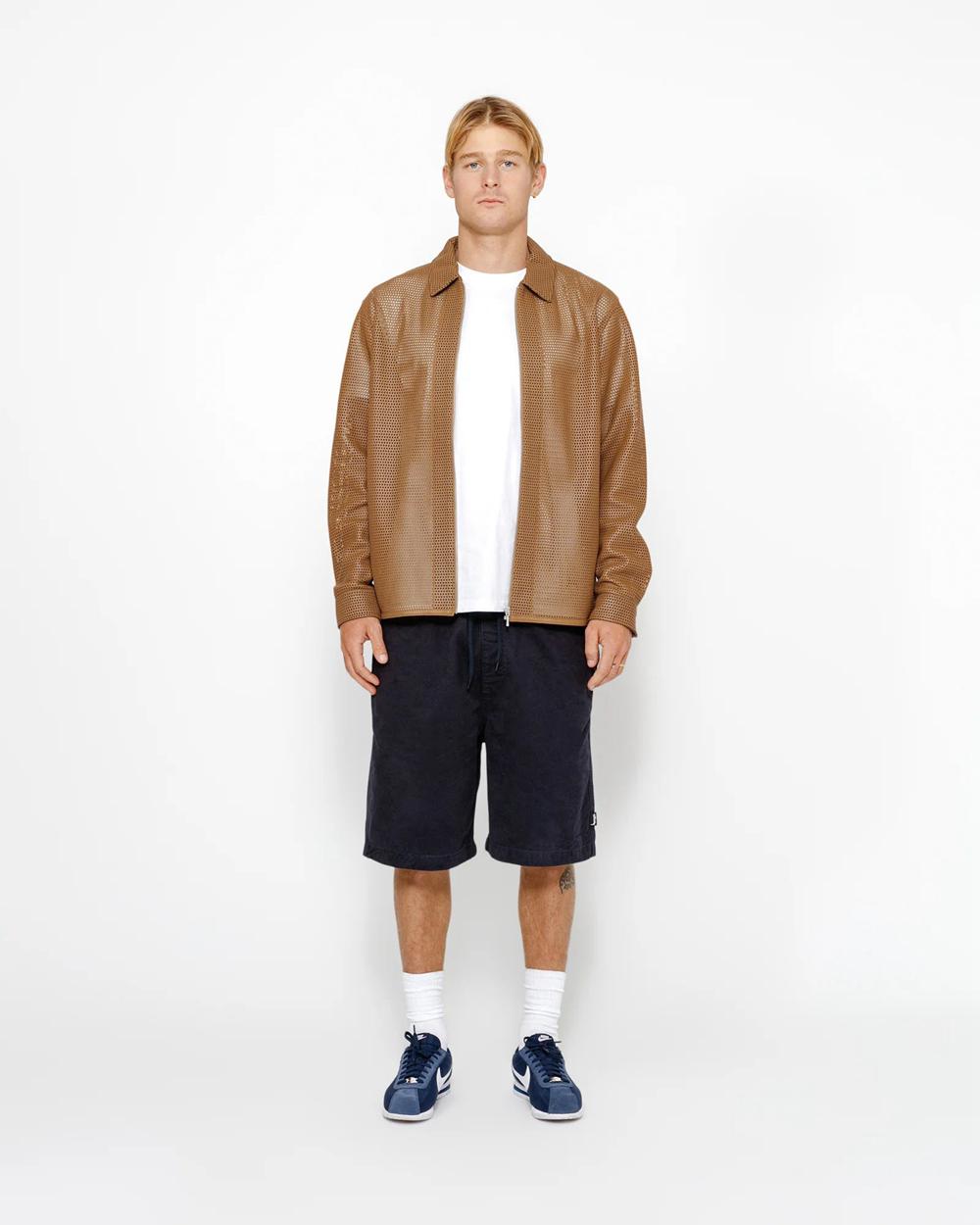 Short Stussy Beach Brushed Cotton Bleu Marine  France |  29075-FETG