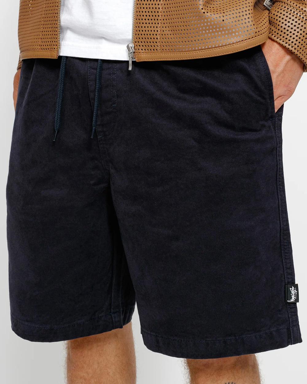Short Stussy Beach Brushed Cotton Bleu Marine  France |  29075-FETG