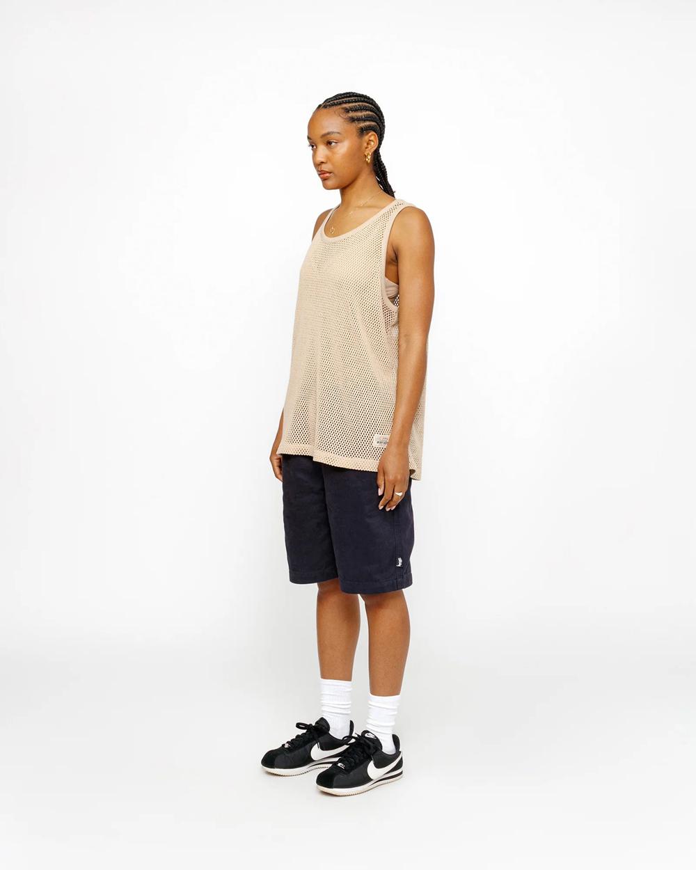 Short Stussy Beach Brushed Cotton Bleu Marine  France |  29075-FETG