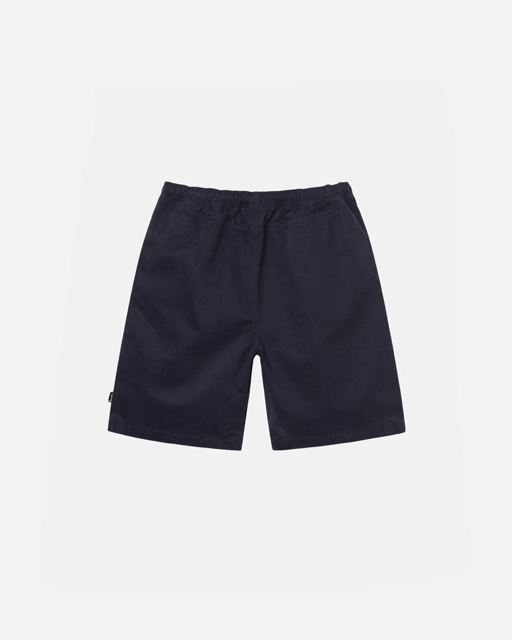 Short Stussy Beach Brushed Cotton Bleu Marine  France |  29075-FETG