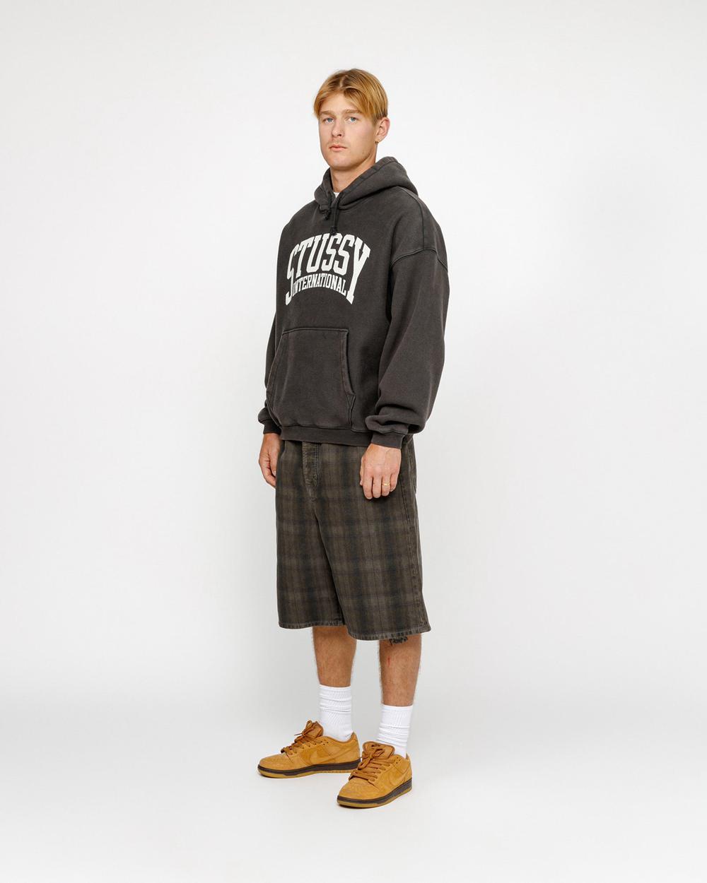 Short Stussy Big Ol' Canvas Plaid Vert Olive  France |  46587-KPEC