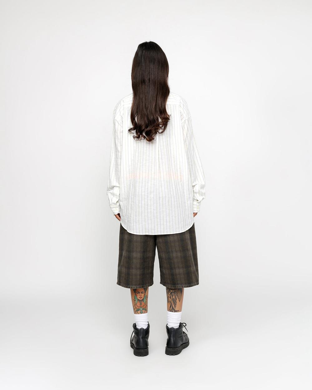 Short Stussy Big Ol' Canvas Plaid Vert Olive  France |  46587-KPEC