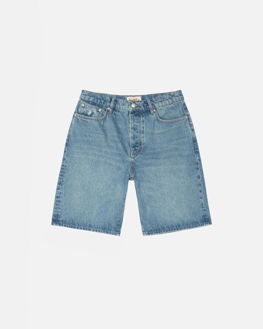 Short Stussy Big Ol\' Denim Bleu  France |  35162-STAI