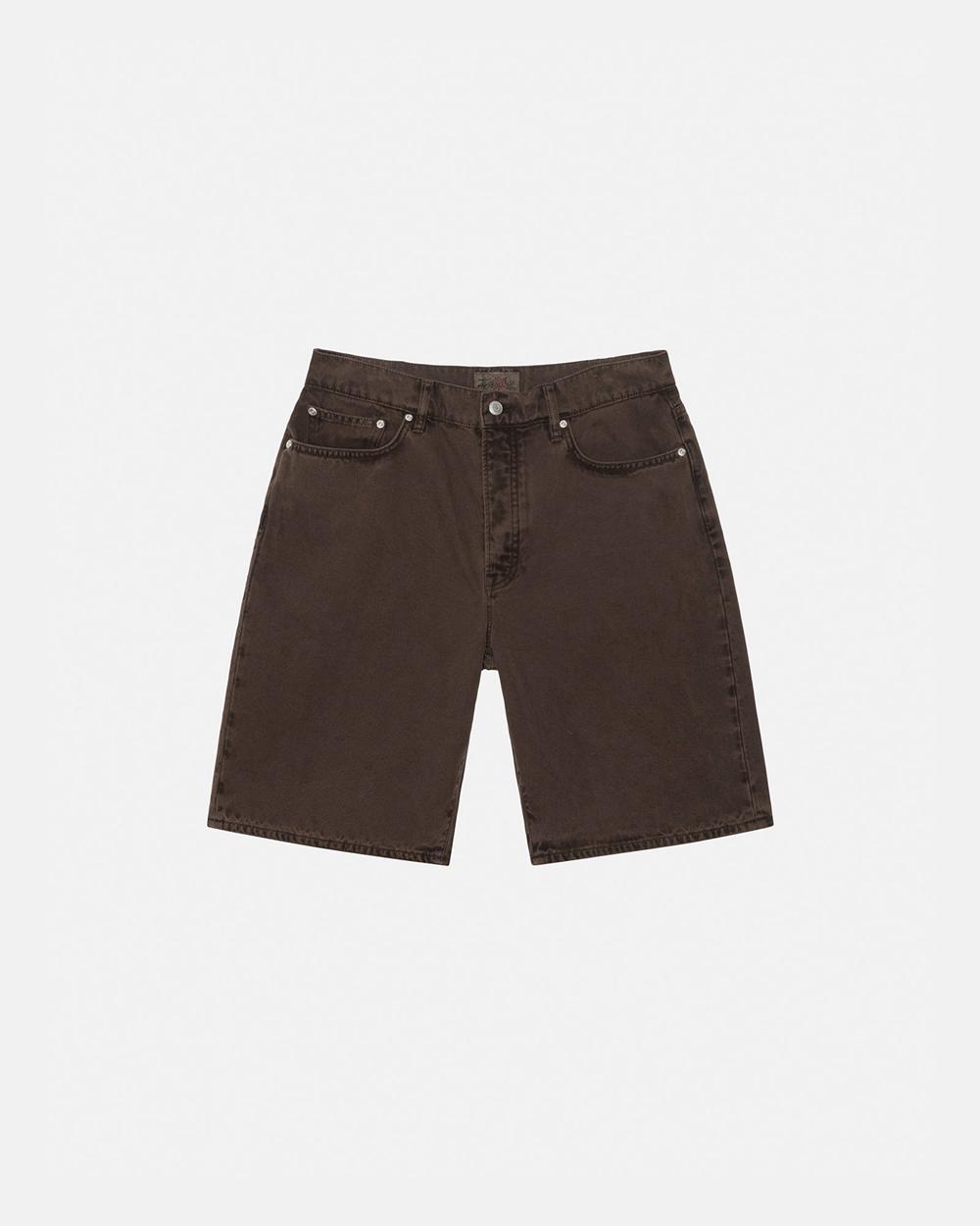 Short Stussy Big Ol\' Washed Canvas Marron  France |  83195-TRCA