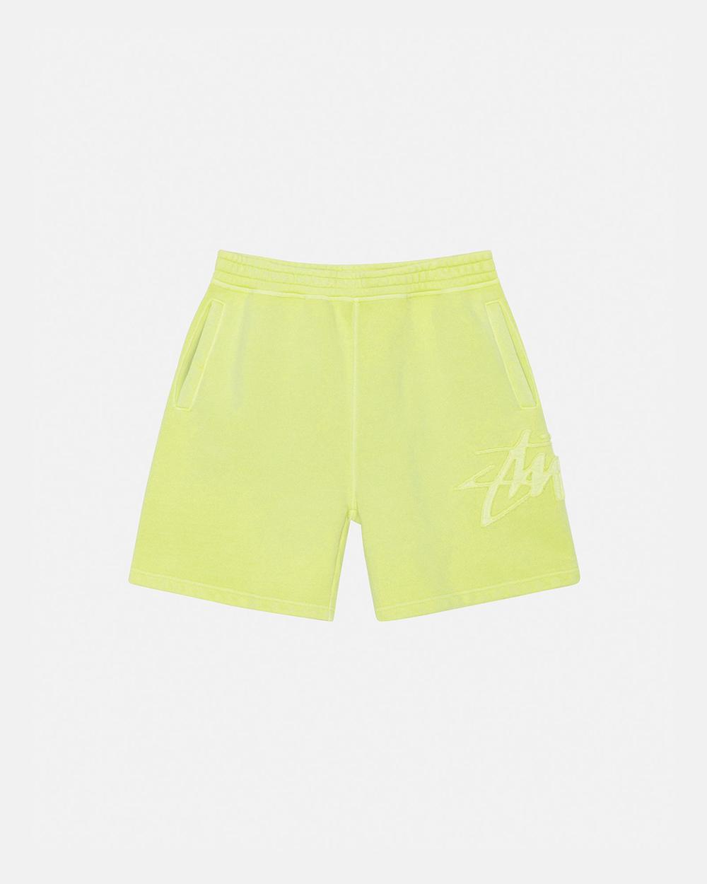 Short Stussy Fleece Tonal Applique Vert  France |  79805-AEPR