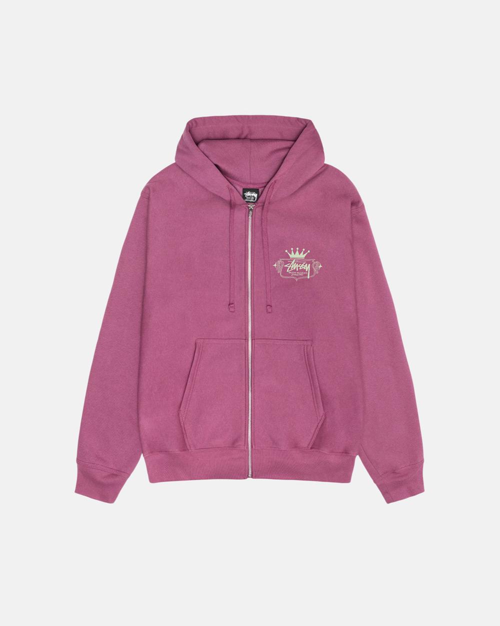 Sweat a Capuche Stussy Built To Last Zip Violette  France |  21536-RMUA