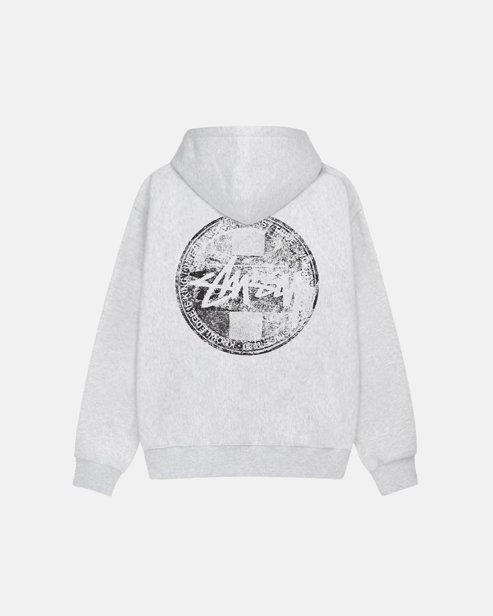 Sweat a Capuche Stussy Dot Stamp Grise  France |  60327-KVCN