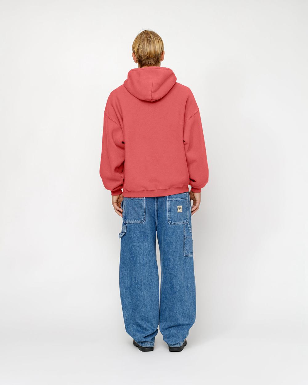 Sweat a Capuche Stussy Relaxed International Rouge  France |  62345-AEYP