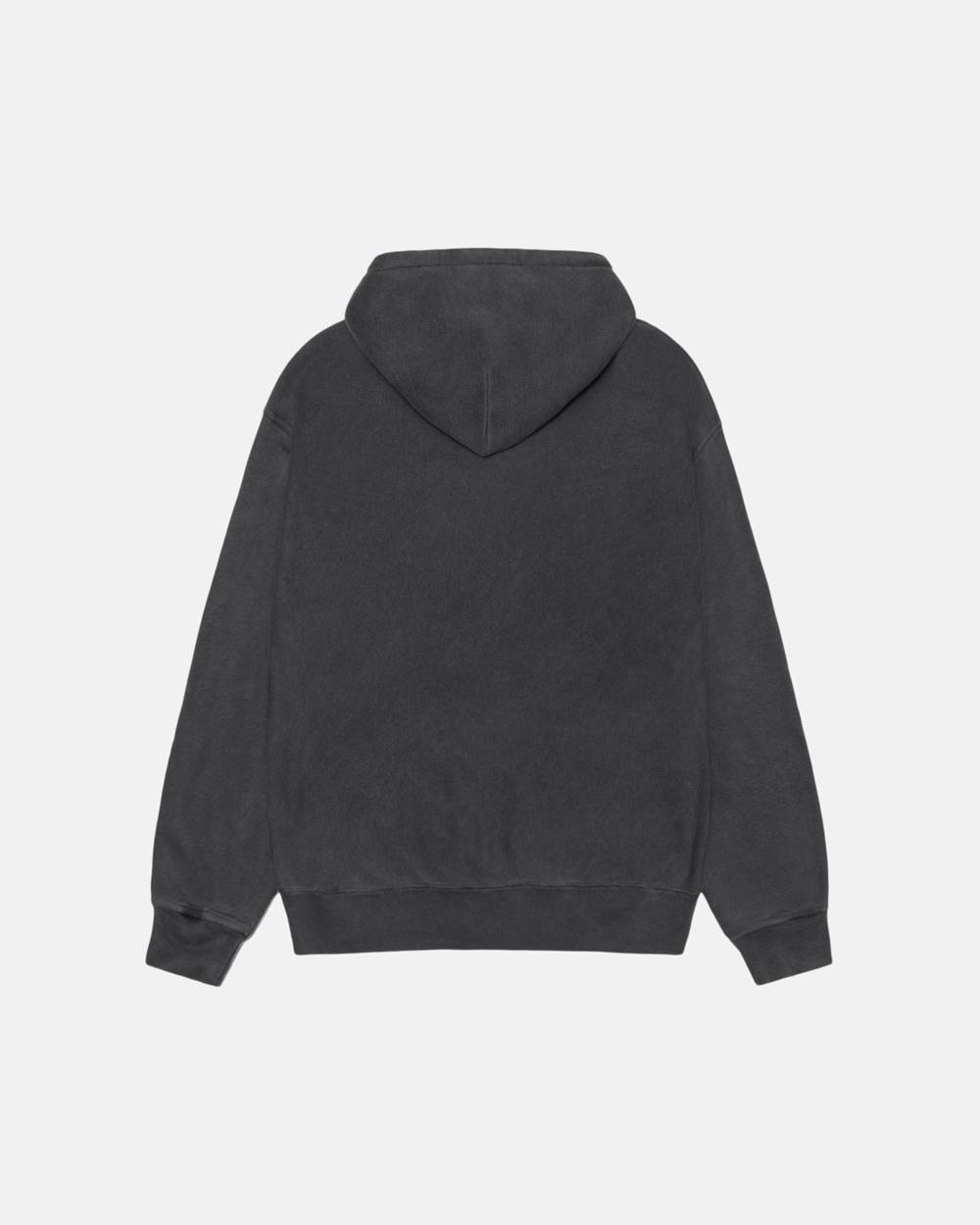 Sweat a Capuche Stussy Smooth Stock Pigment Dyed Noir  France |  27483-JYLN
