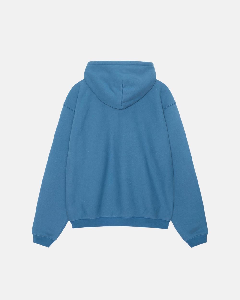 Sweat a Capuche Stussy Sport Zip Bleu  France |  06349-RQWM