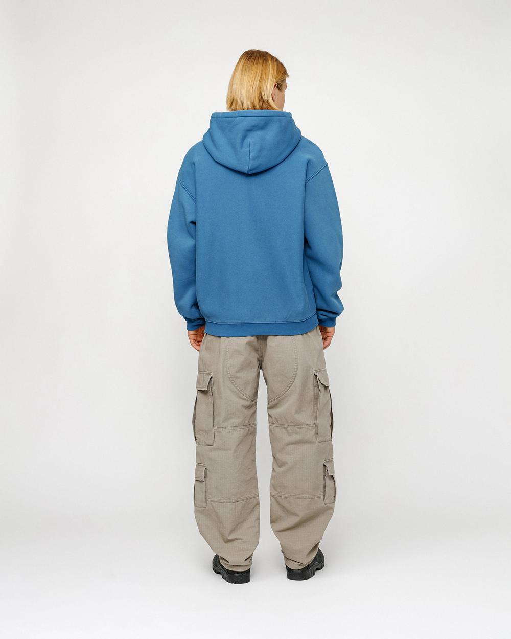 Sweat a Capuche Stussy Sport Zip Bleu  France |  06349-RQWM