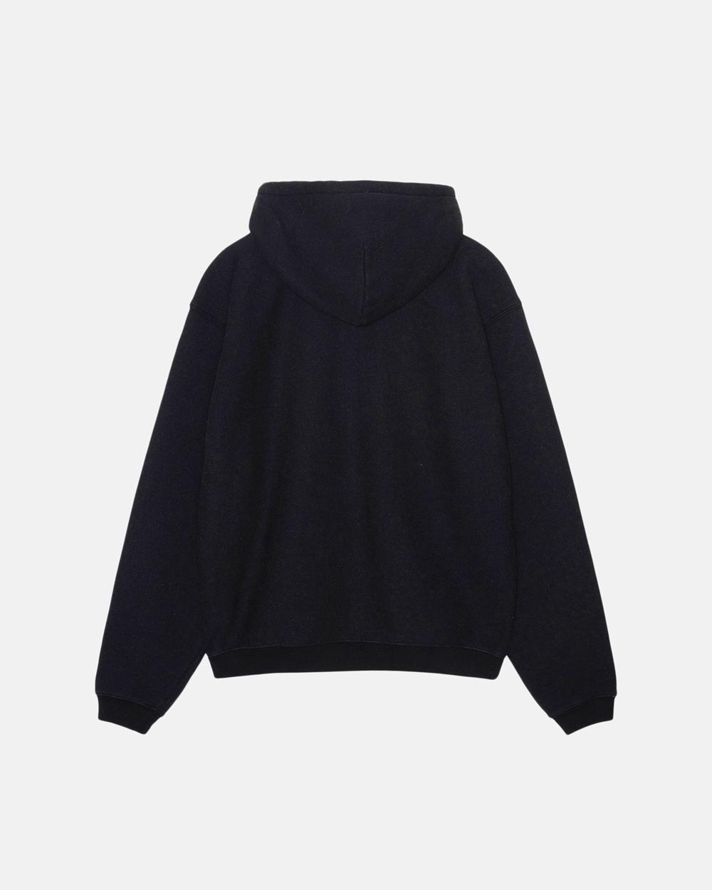 Sweat a Capuche Stussy Sport Zip Noir  France |  25170-TGVU