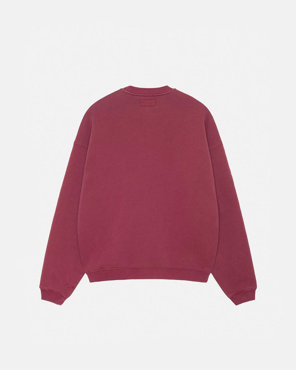 Sweats Stussy Big Crackle Sport Crew Bordeaux  France |  68302-BKYM
