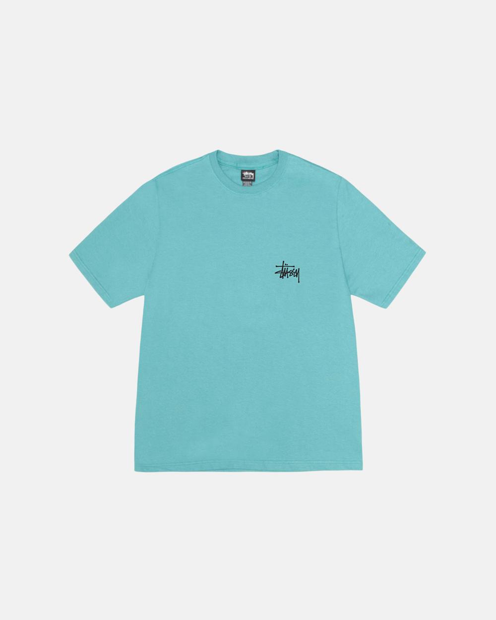 T-Shirt Stussy Basic Bleu  France |  21648-EMQP