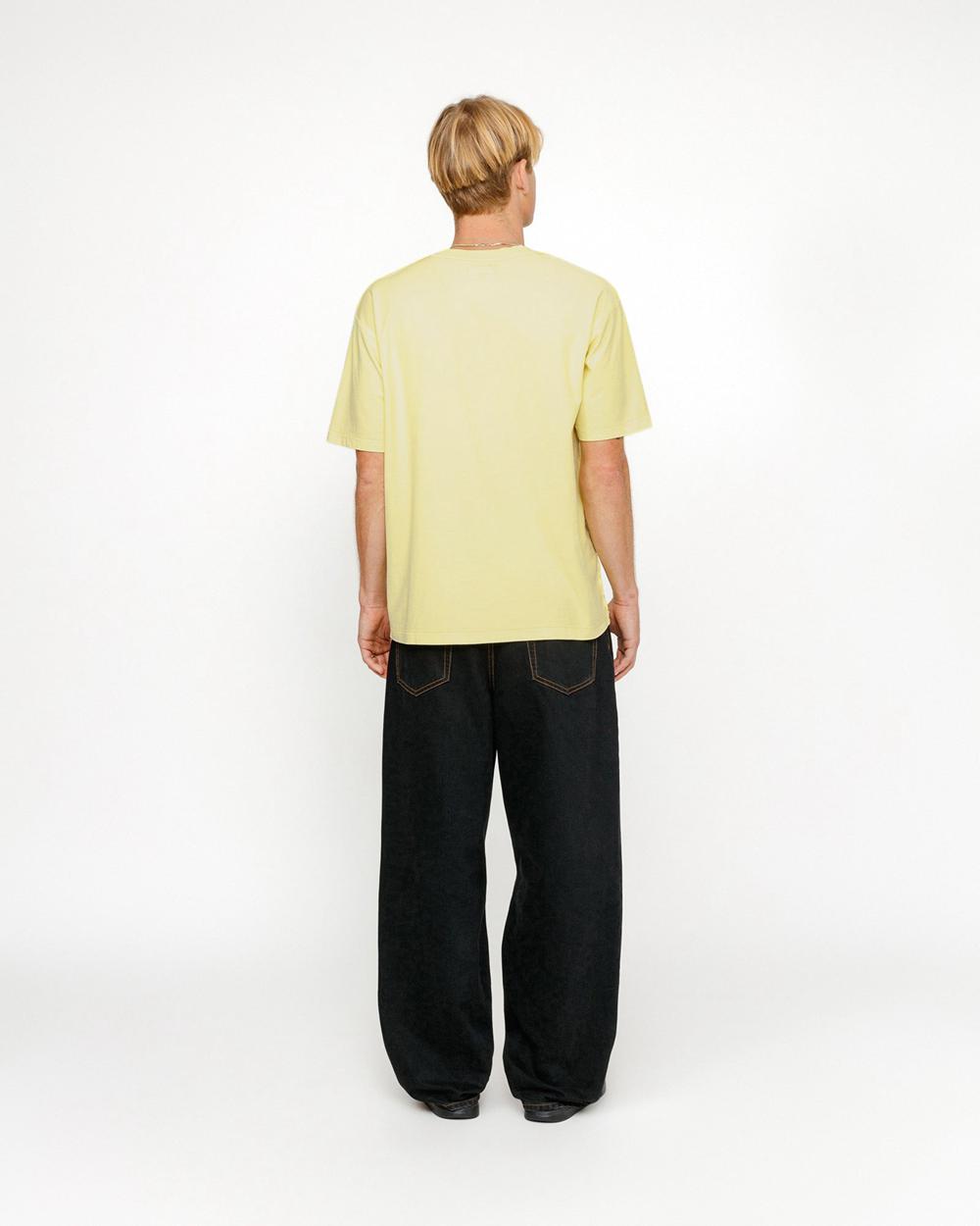 T-Shirt Stussy Lazy Jaune  France |  41623-FPQI