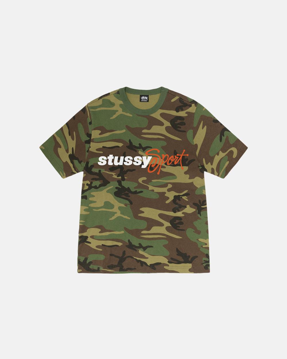 T-Shirt Stussy Sport Script Camouflage  France |  74089-DROE