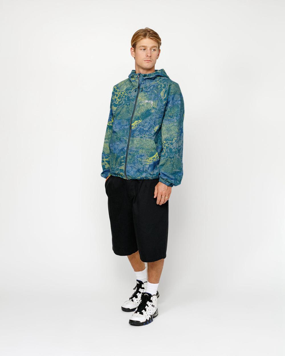 Veste Stussy Beach Shell Realtree Wav3 Wave3 Blue/Yellow  France |  69847-HYMP