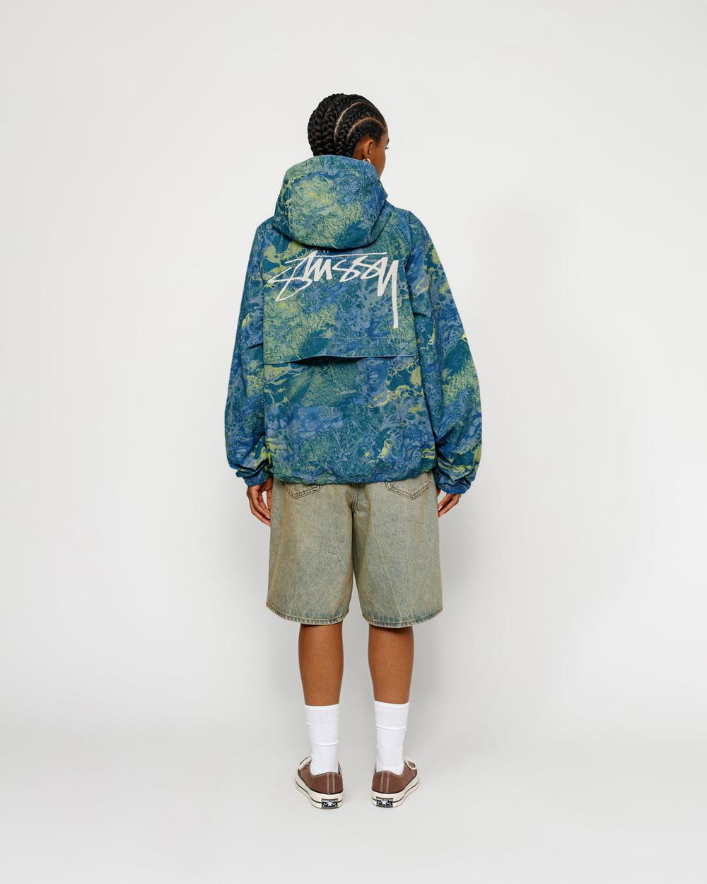 Veste Stussy Beach Shell Realtree Wav3 Wave3 Blue/Yellow  France |  69847-HYMP