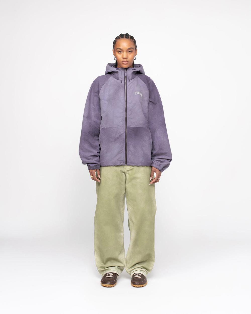 Veste Stussy Beach Shell Wave Dye Violette  France |  23186-YDXU